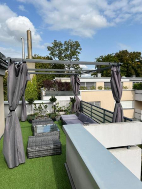 Penthouse with large terrace 5 km from Basel